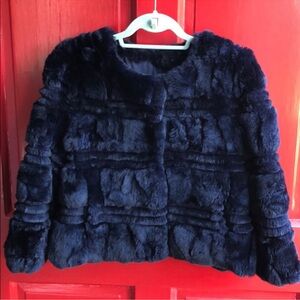 FORAVI Blue Fur reversible jacket